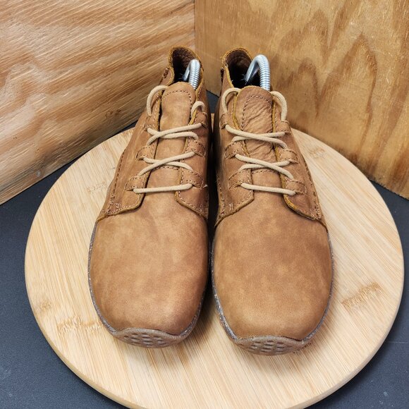 Merrell Apollo Autumn Mens Tan Suede Mid Chukka Vibram Ankle Boots Size 8.5 - Picture 3 of 9